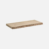 European Made Floating Oak Solid Live Edge Shelf 600x200x25mm