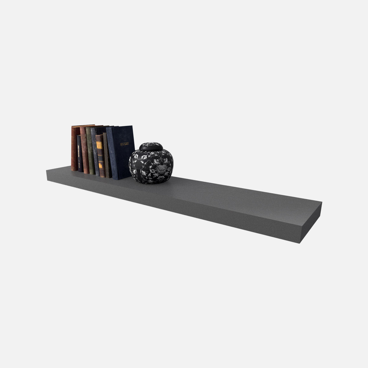 European Made Floating Shelf Stone Grey 1150x250x50mm