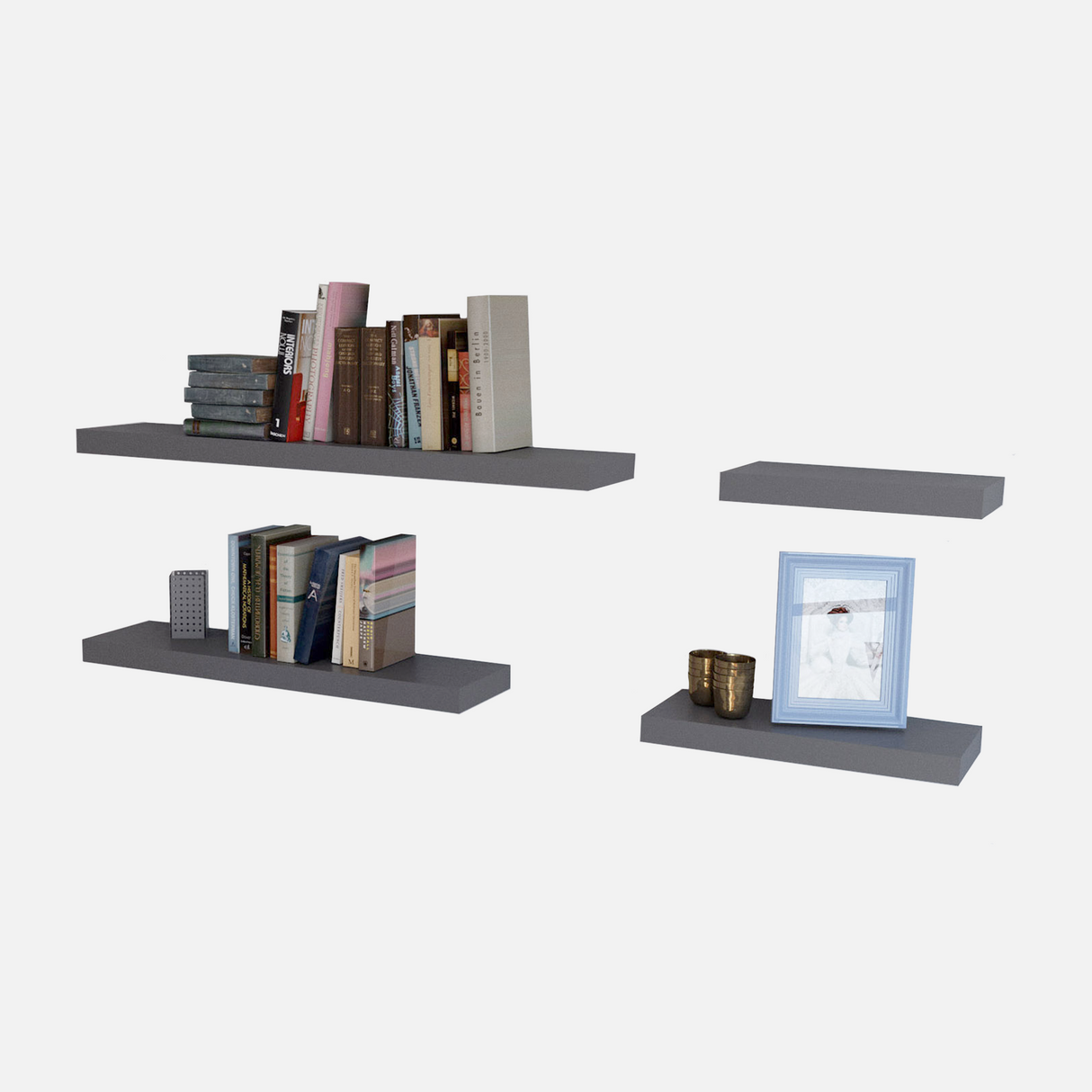 European Made Floating Shelves Stone Grey (Quad Deal)