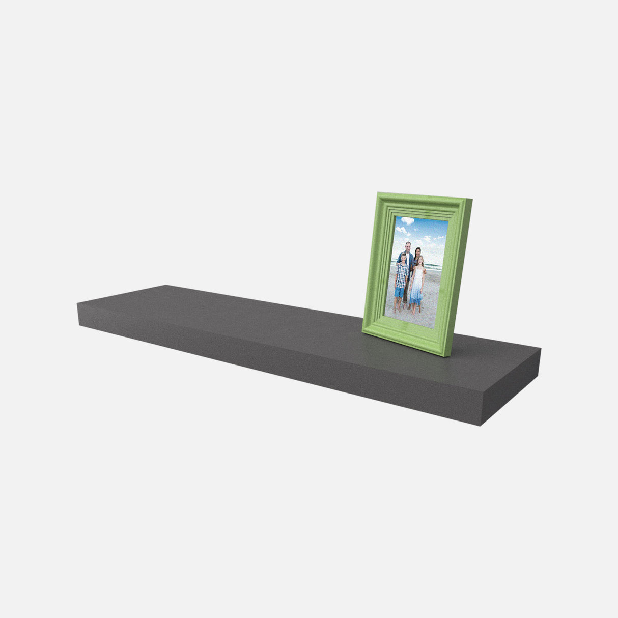 European Made Floating Shelf Stone Grey 900x250x50mm
