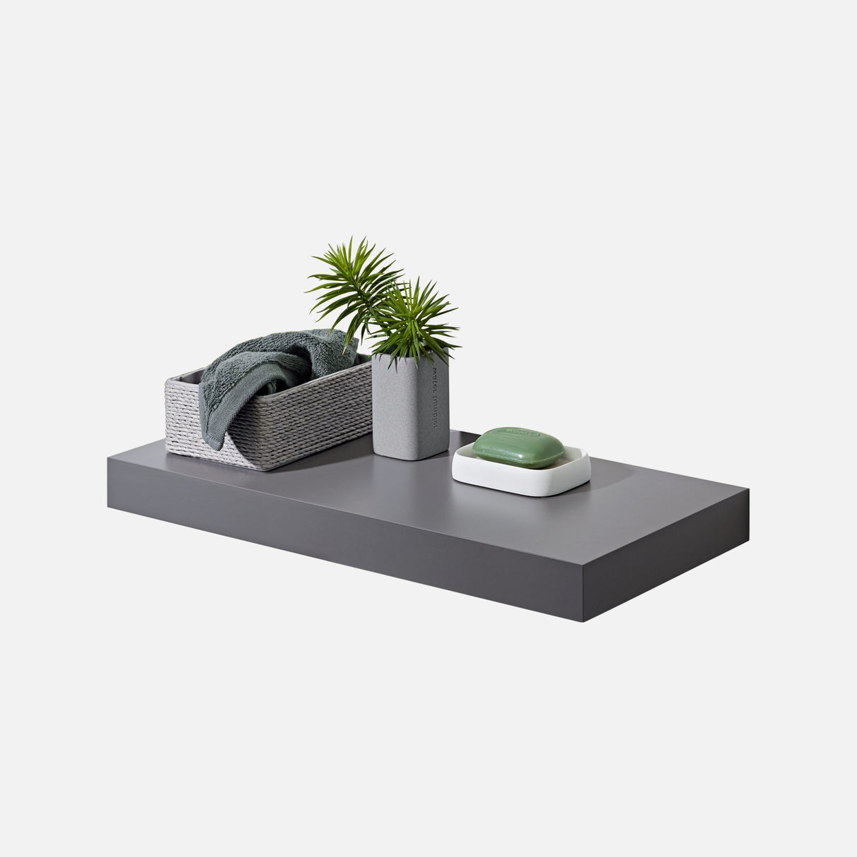 European Made Floating Shelf Stone Grey 570x250x50mm