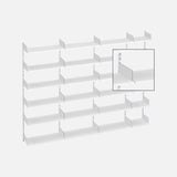 Sumo 24 Book Shelf Kit White 2870x400x2000mm