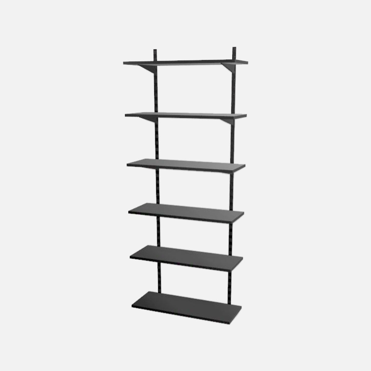 Adjustable 6 Shelf Kit Black 2000x800x300mm | Shelving Shop