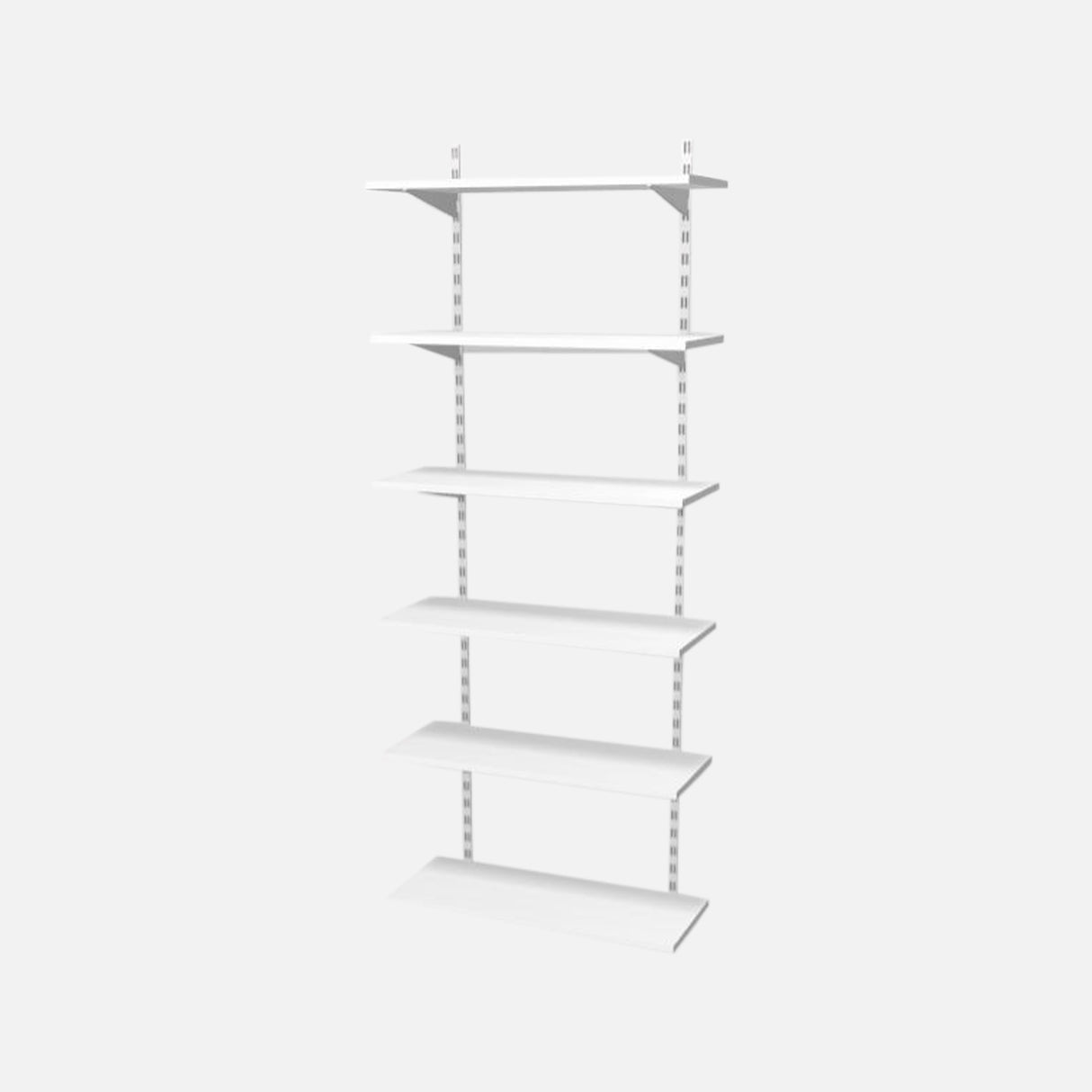 Adjustable 6 European Made Shelf Kit White 2000x800x300mm