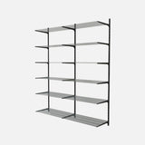 Ventilated 12 Shelf And Brackets Kit Black 2000x420x1600mm