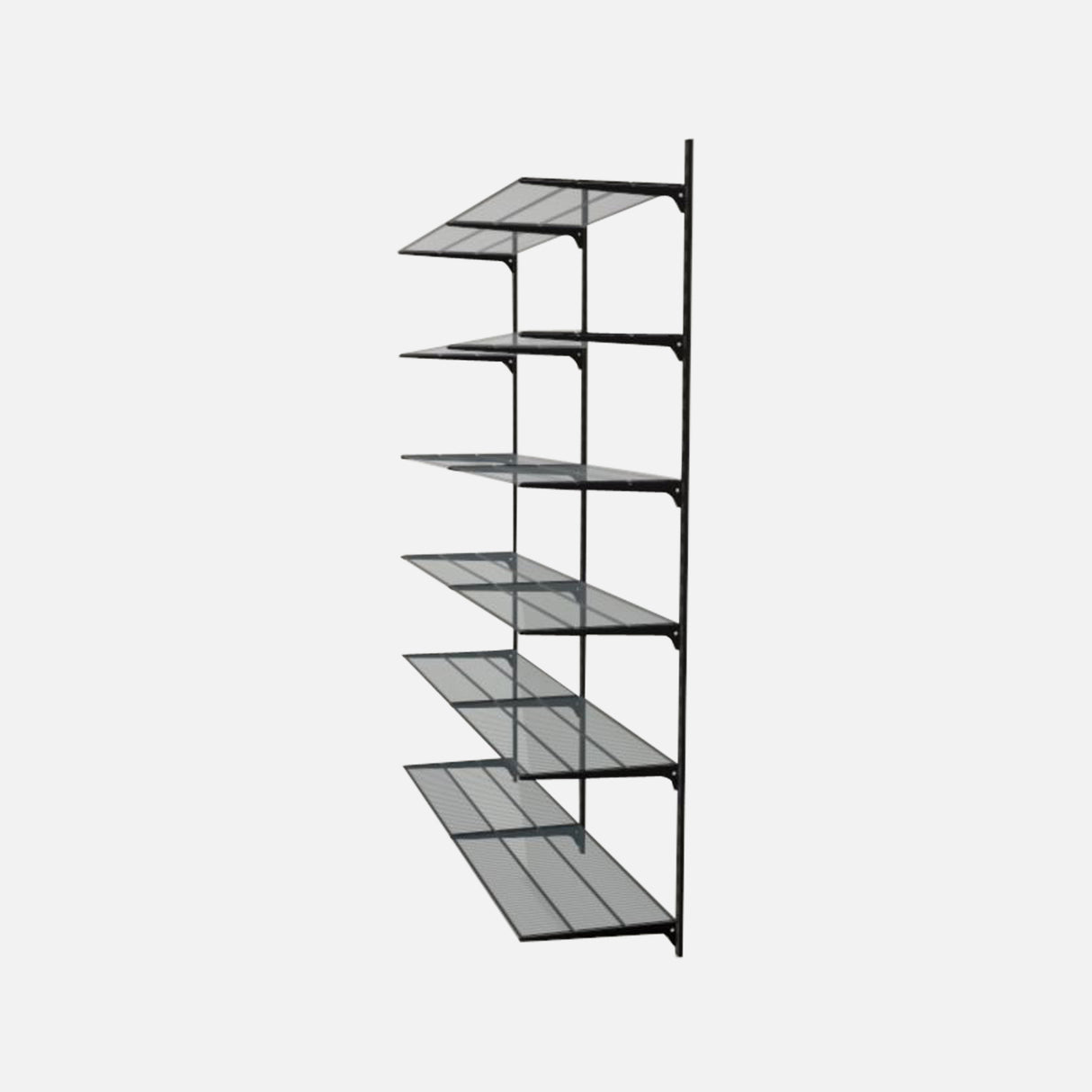 Ventilated 12 Shelf And Brackets Kit Black 2000x420x1600mm