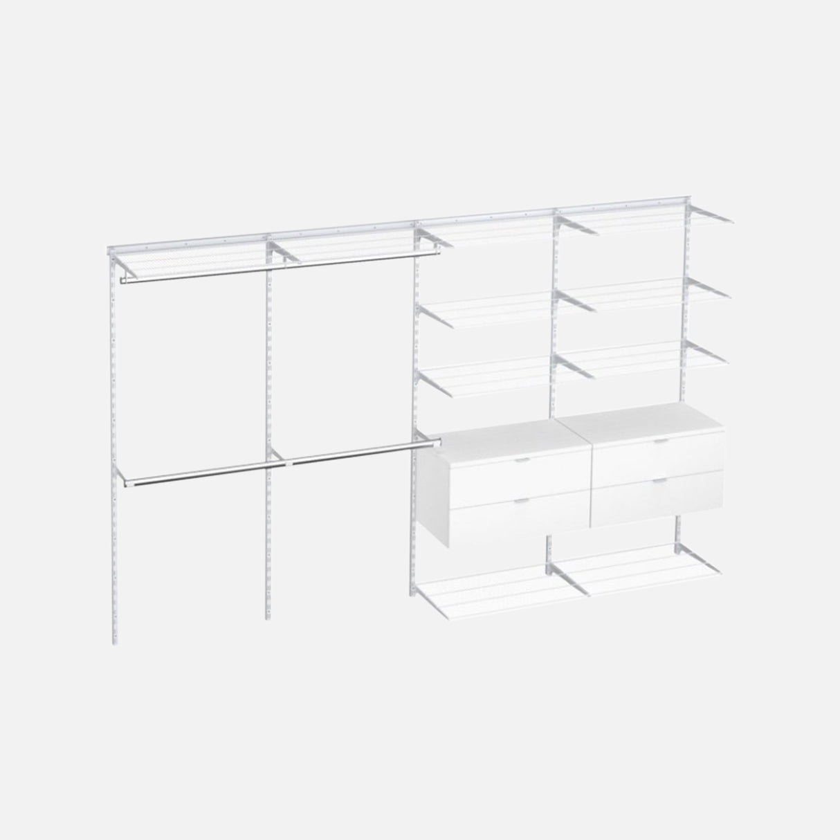 Gridboard 10 Shelf Kit And Drawers 3300x400x2000mm