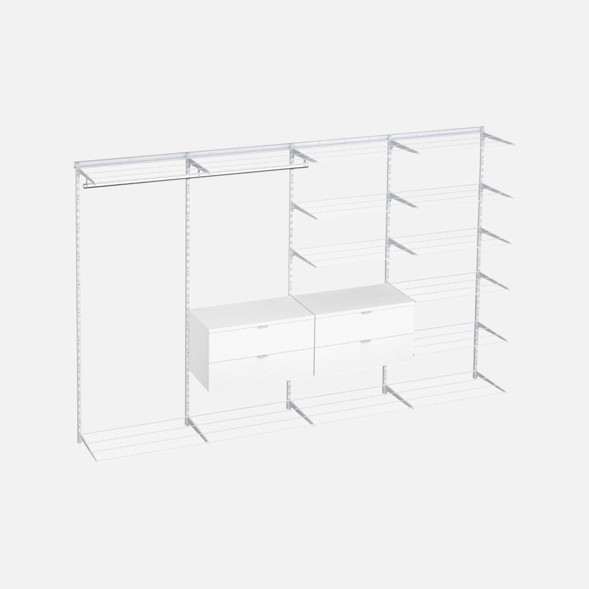 Gridboard 14 Shelf Kit And Drawers 3300x400x2000mm