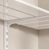 Ventilated Shelf Brackets White 50mm Pitch 400mm (Pair)