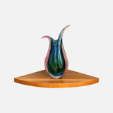European Made Floating Corner Shelf Walnut 300x300x22mm