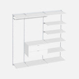 Sumo 10 Shelf Kit & 2 Drawer White 2150x400x2000mm