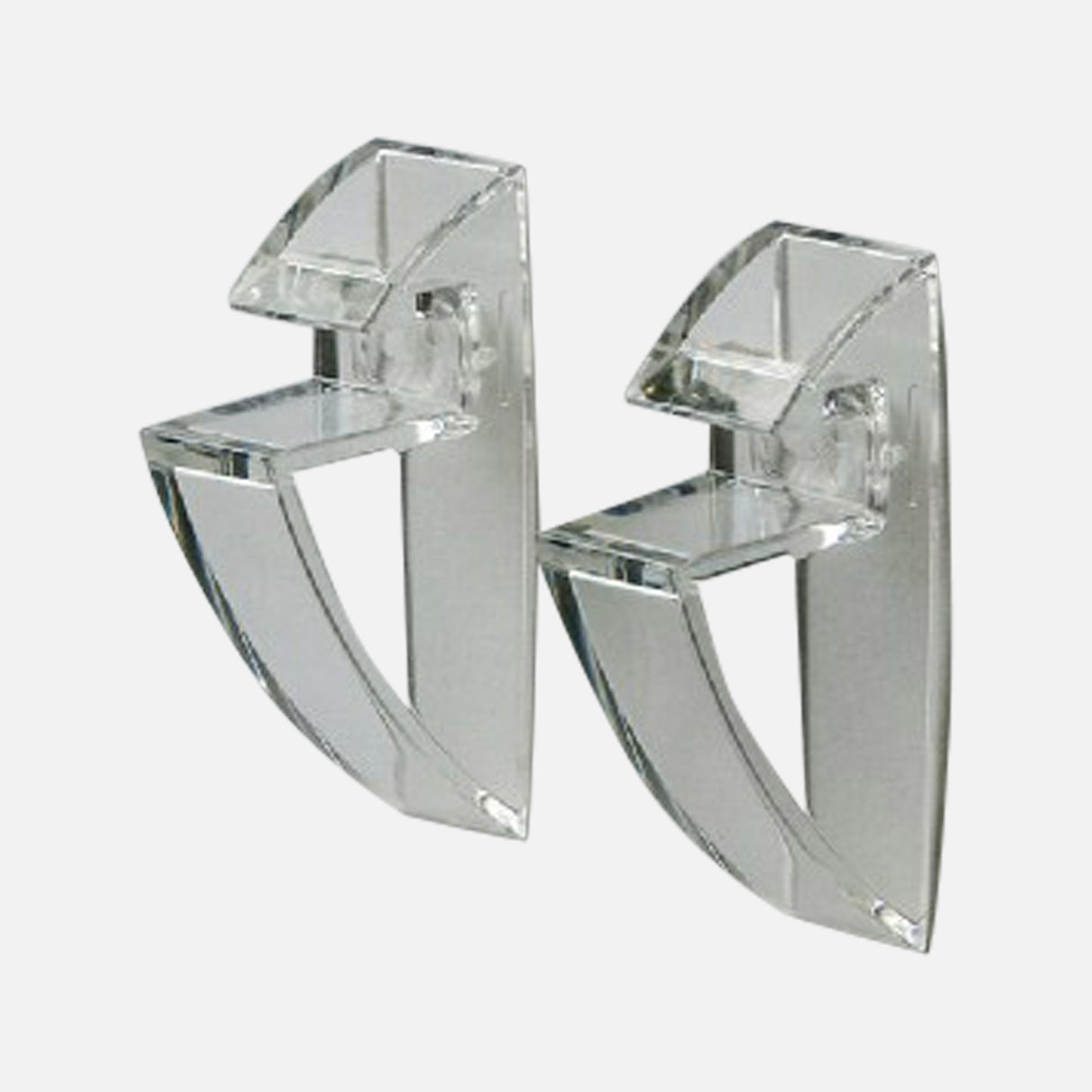 Transparent Clip Brackets 19mm (Pair)