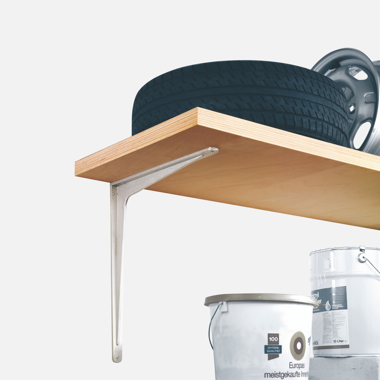 Strong Shelf Bracket Silver 400x350mm