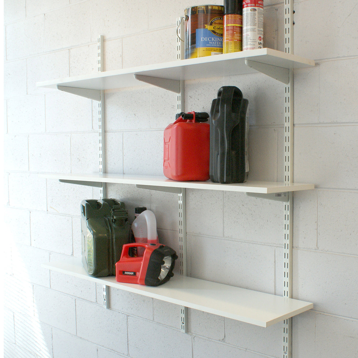 Twintrack 32mm Pitch Wall Upright White 1220mm | Shelving Shop
