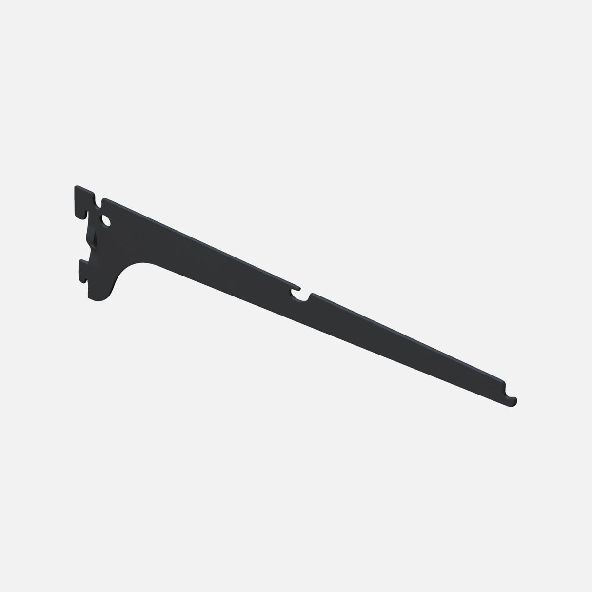 Ventilated Shelf Brackets Black 50mm Pitch 400mm (Pair)