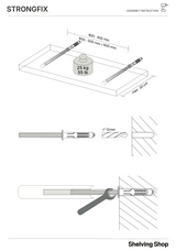 Floating Shelf Bracket Steel Support Rod (Pair)