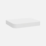 Rounded Corners Floating Shelf Matte White 250x200x38mm