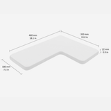 L Corner Shelf White 460x350x22mm