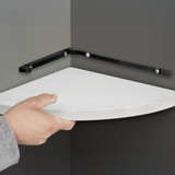 Floating Corner Shelves 300mm Black (Double Deal)