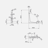 Strong Shelf Bracket Matte Black 240x190mm