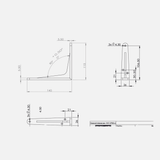 Strong Shelf Bracket Matte Black 140x115mm