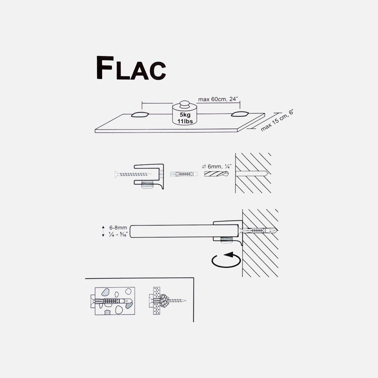 Flac Glass Clips Stainless (Pair)