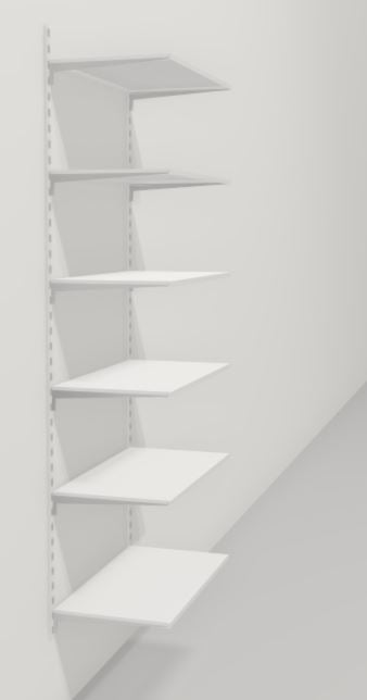 6 Steel Shelf Kit White 2000x800x320mm